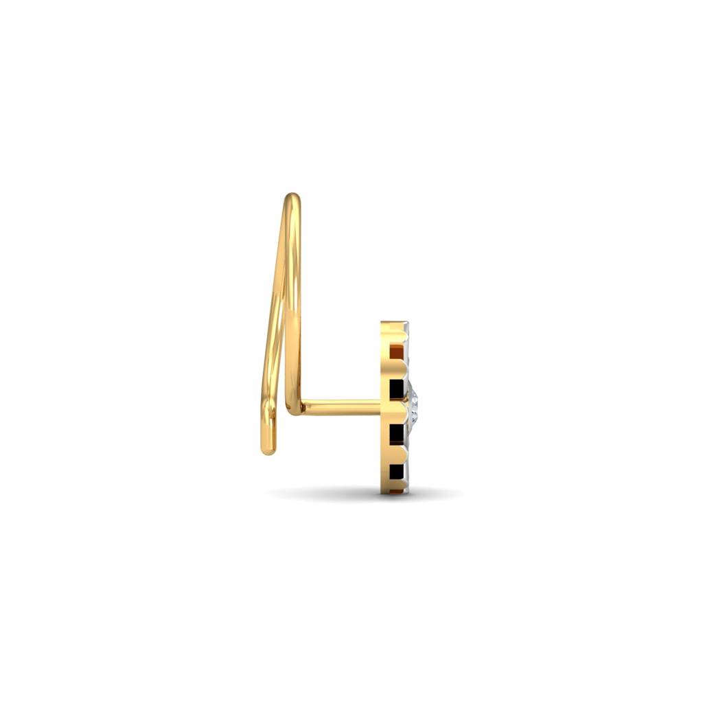 KuberBox 18K Yellow Gold Ciru Wired Nose Pin