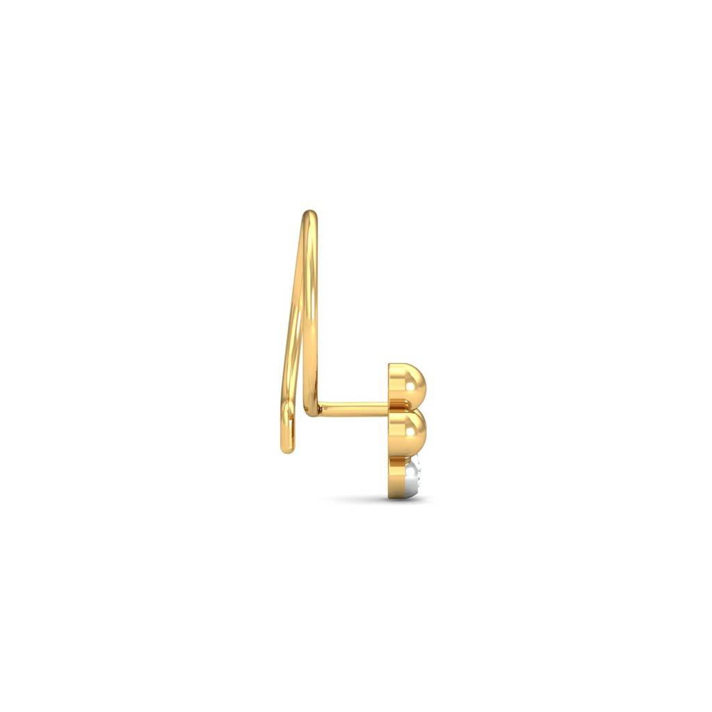 KuberBox 18K Yellow Gold Mukta Nose Pin
