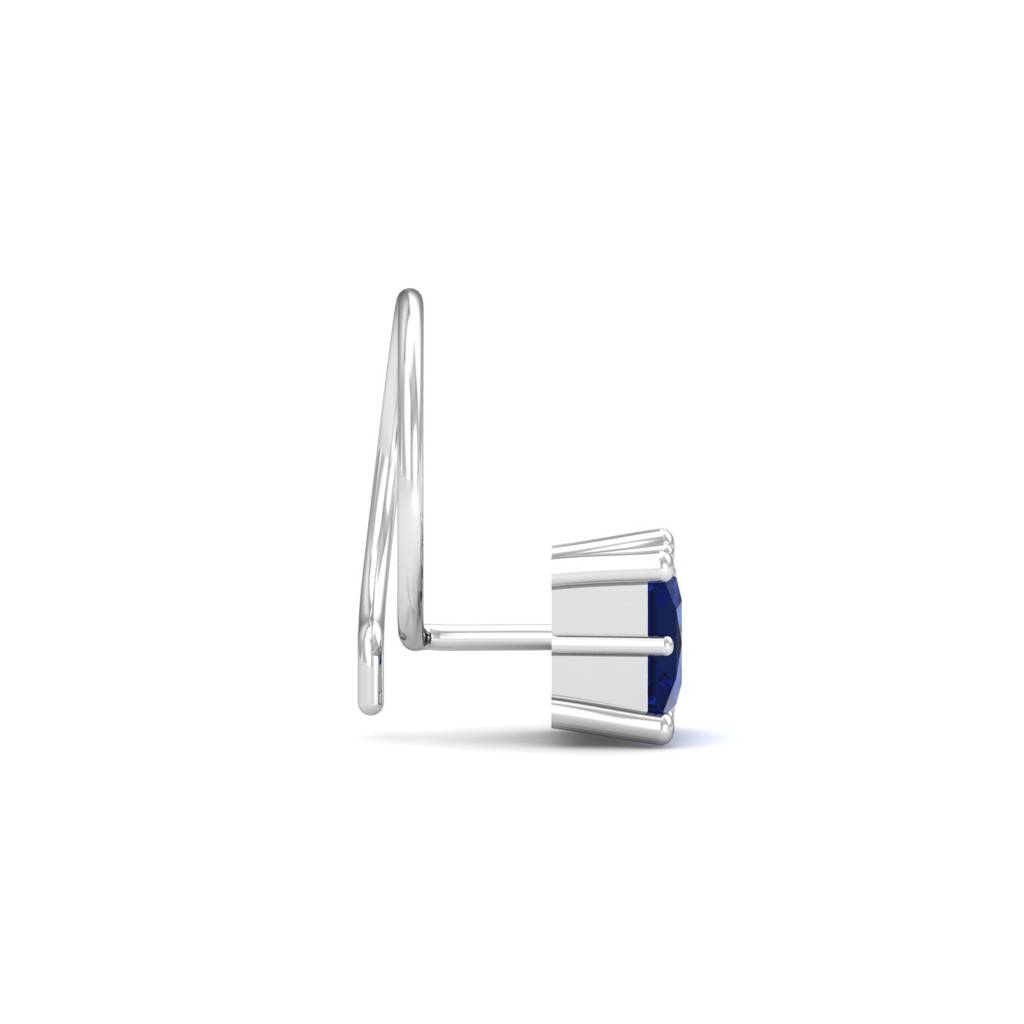 KuberBox 18K White Gold Parzva Solitare Nose Pin