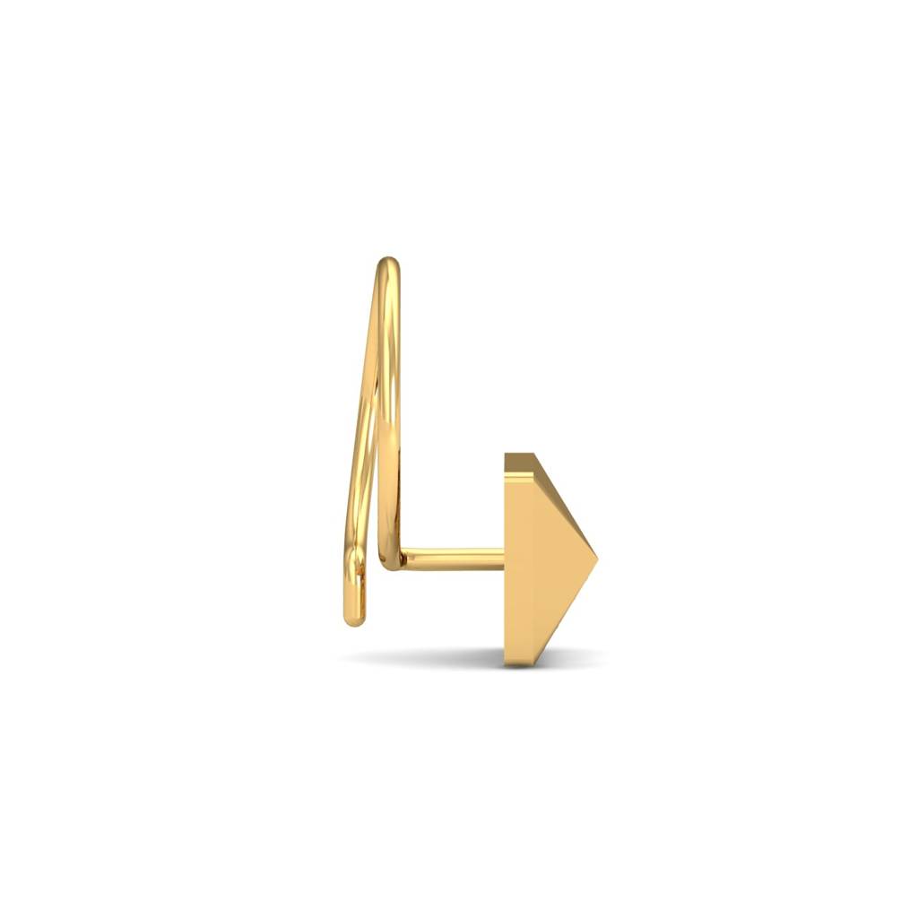 KuberBox 18K Yellow Gold Monolith Nose Pin