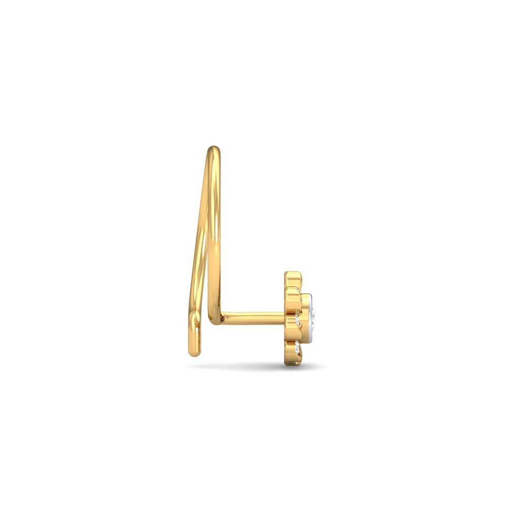 KuberBox 18K Yellow Gold Helit Nose Pin