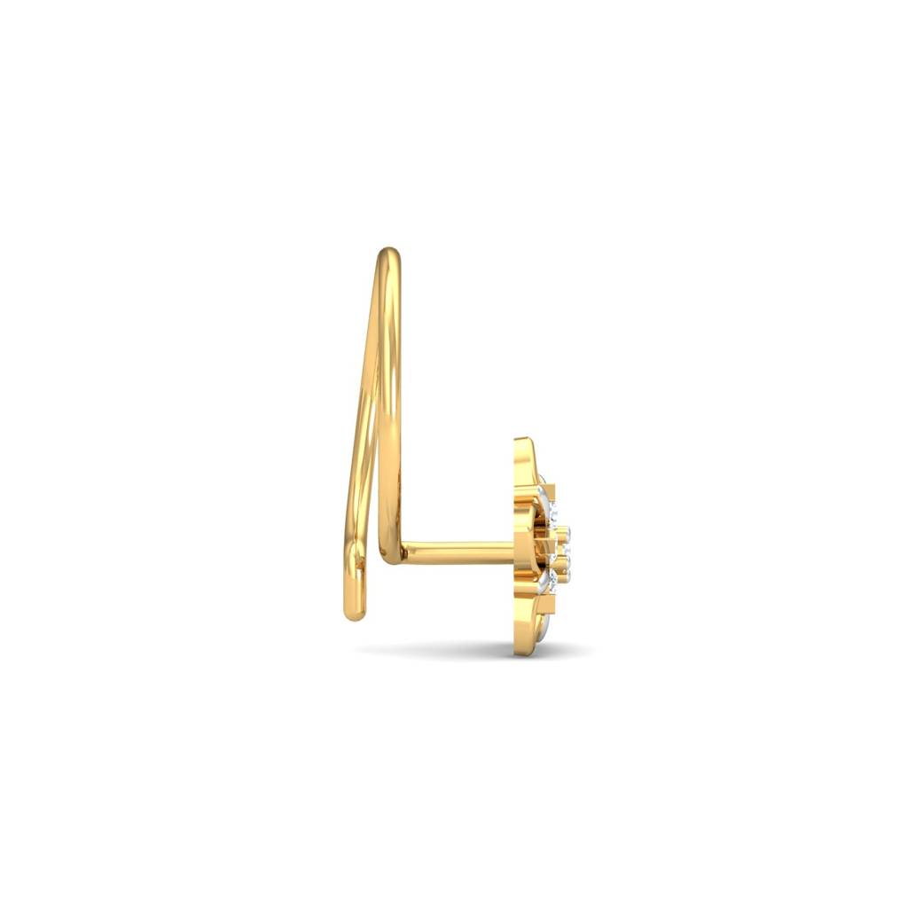 KuberBox 18K Yellow Gold Azira Nose Pin