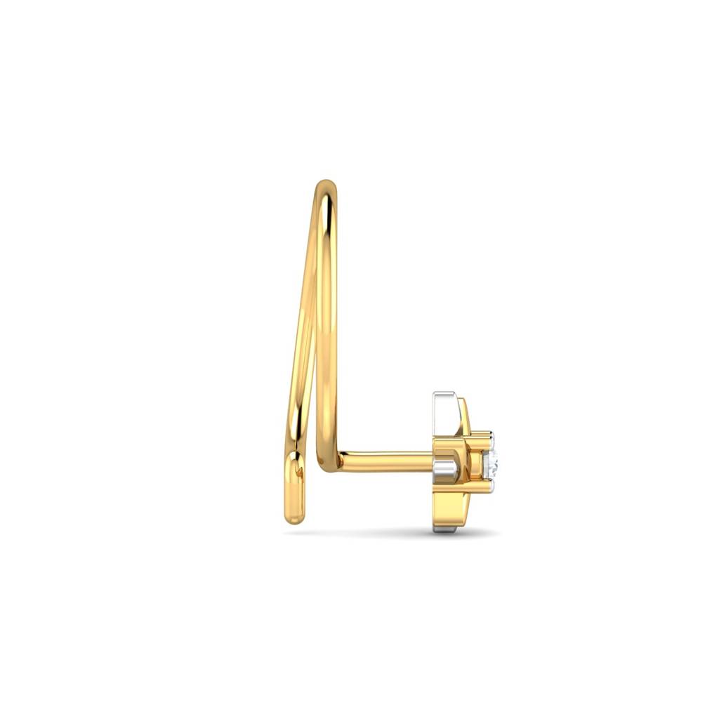 KuberBox 18K Yellow Gold Dayo Nose Pin