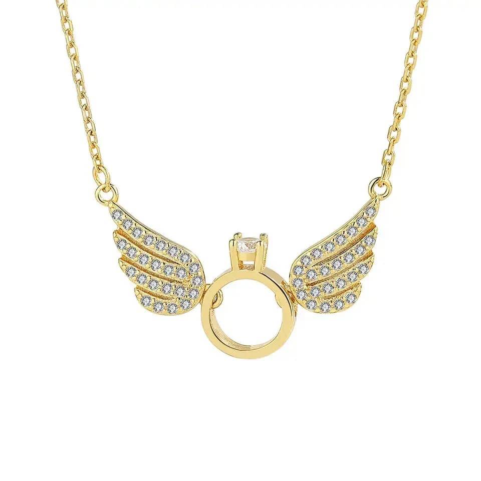 Angel Wings Necklace - Gold For Women & Girls : NS10901