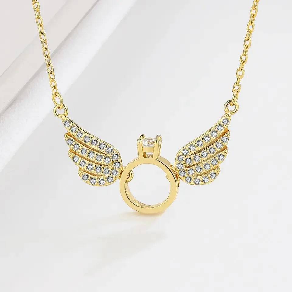 Angel Wings Necklace - Gold For Women & Girls : NS10901