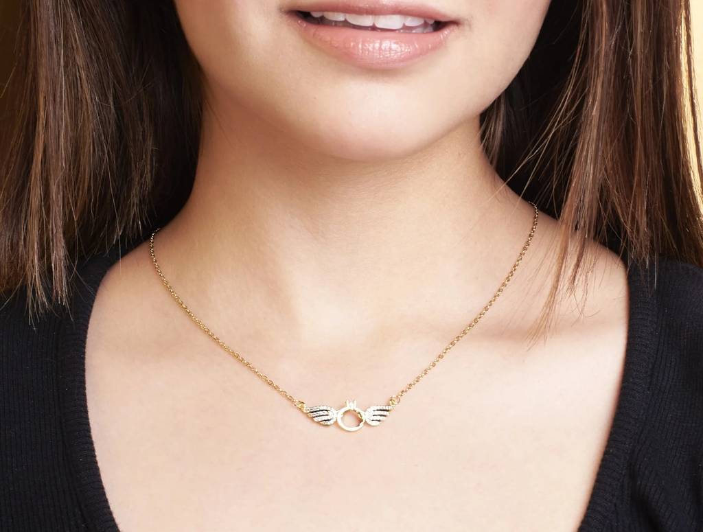 Angel Wings Necklace - Gold For Women & Girls : NS10901