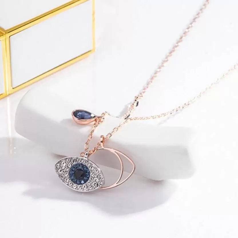 Sapphire Evil Eye Necklace For Women & Girls : NS12297