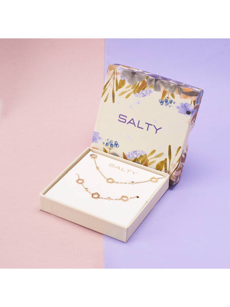 Stellar Elegance Celestial Necklace & Bracelet Set For Women & Girls : NS14036-G-BS14036-Gcombo