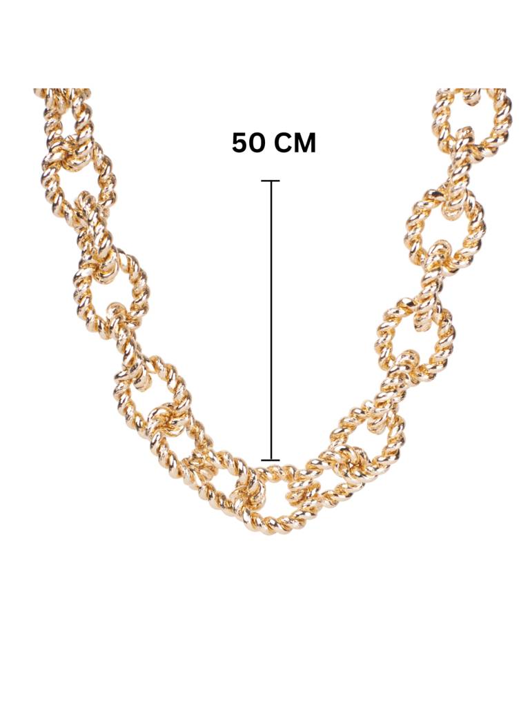 Stylish Gold Chain Links Necklace For Women & Girls : NS14123-G