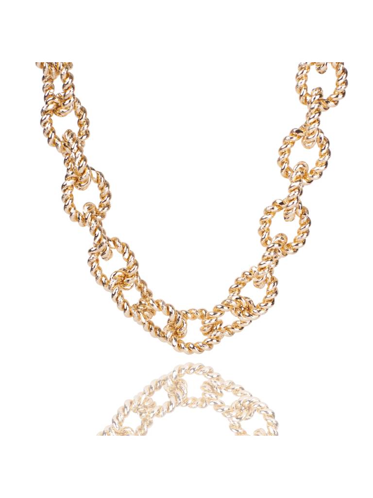 Stylish Gold Chain Links Necklace For Women & Girls : NS14123-G