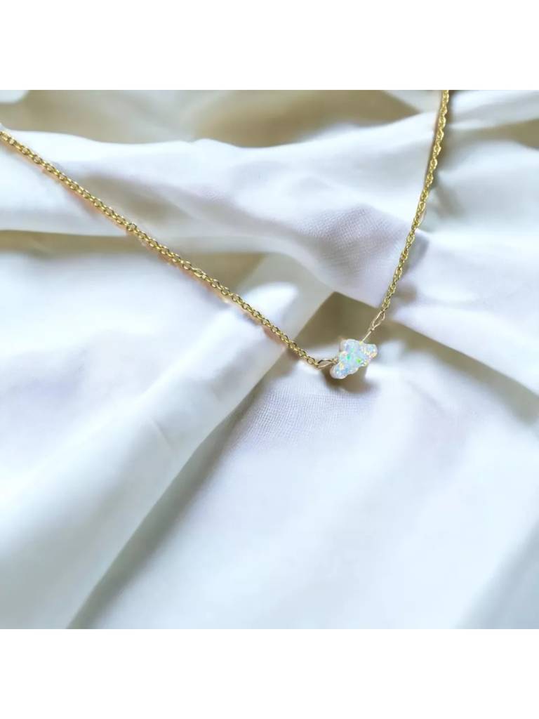 Dreamy Cloud Pendant Necklace For Women & Girls : NS14127-G-WHT