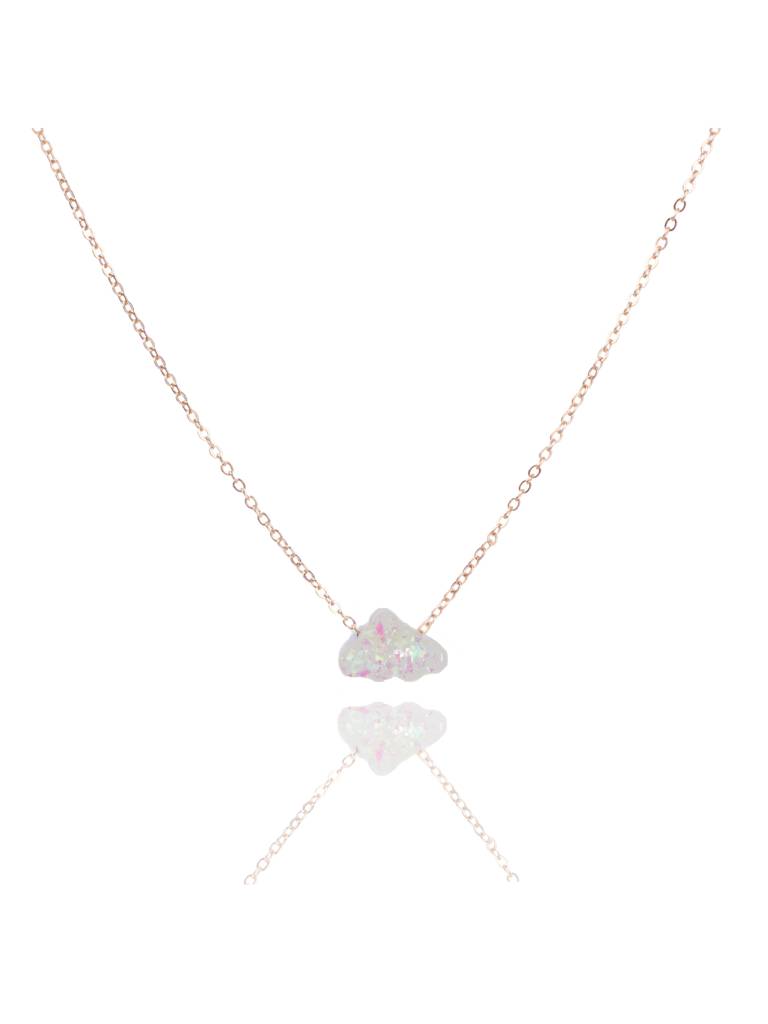 Dreamy Cloud Pendant Necklace For Women & Girls : NS14127-G-WHT