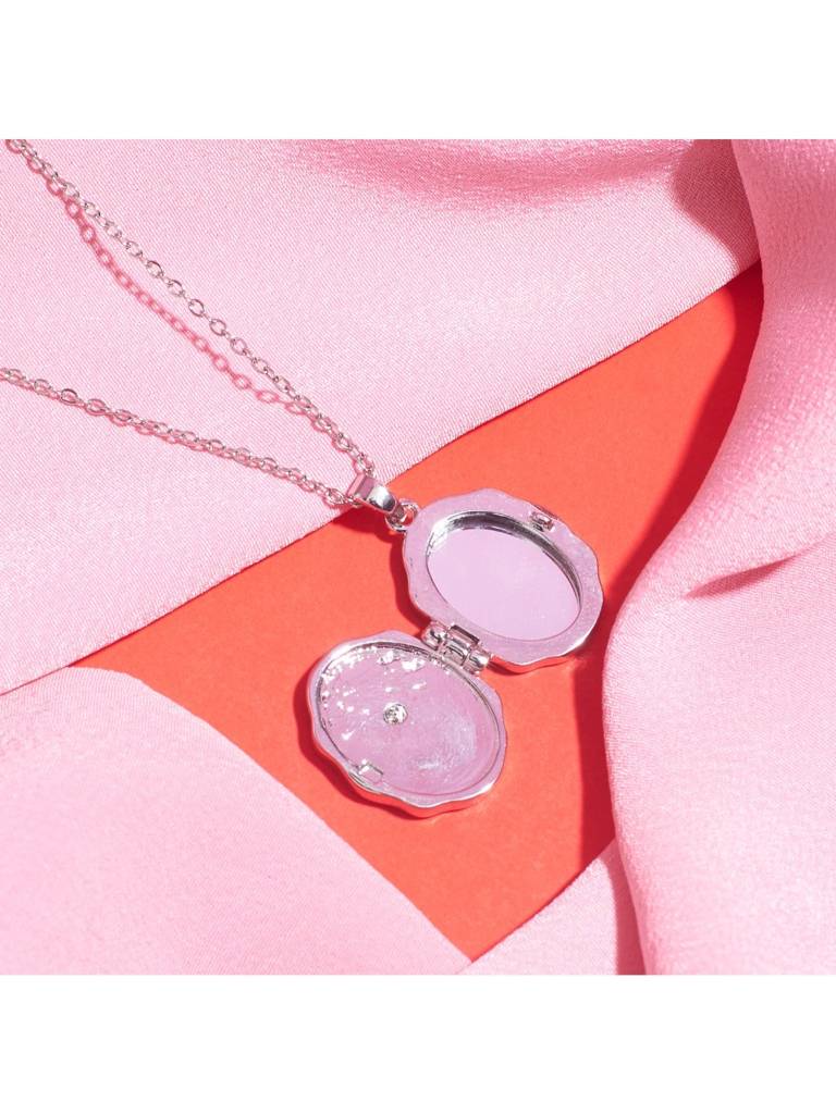 Secret Keepsake Openable Silver Necklace For Women & Girls : NS14328-S