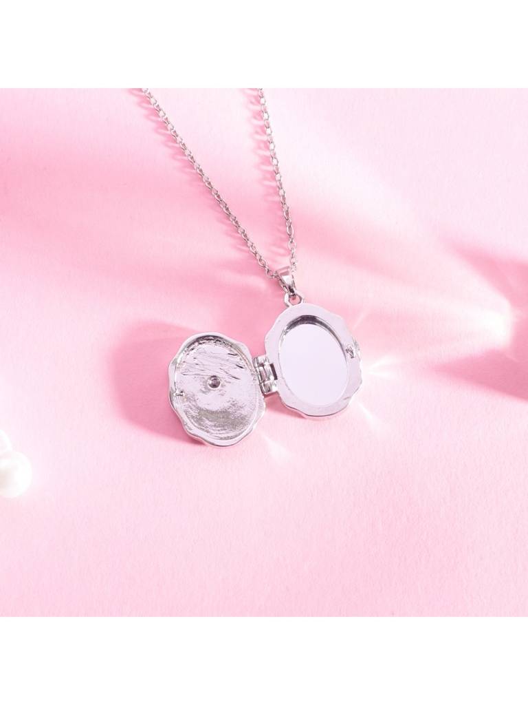Secret Keepsake Openable Silver Necklace For Women & Girls : NS14328-S