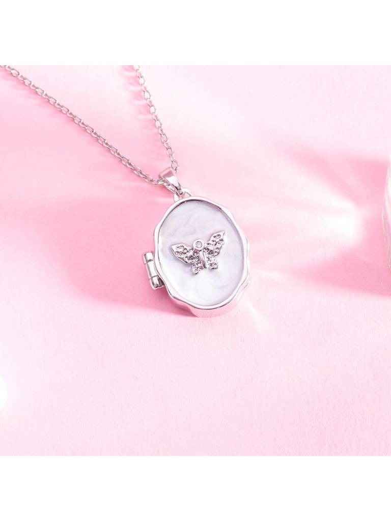 Secret Keepsake Openable Silver Necklace For Women & Girls : NS14328-S