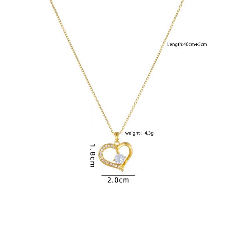 Amour Pendant Golden Necklace For Women & Girls : NS14346-G