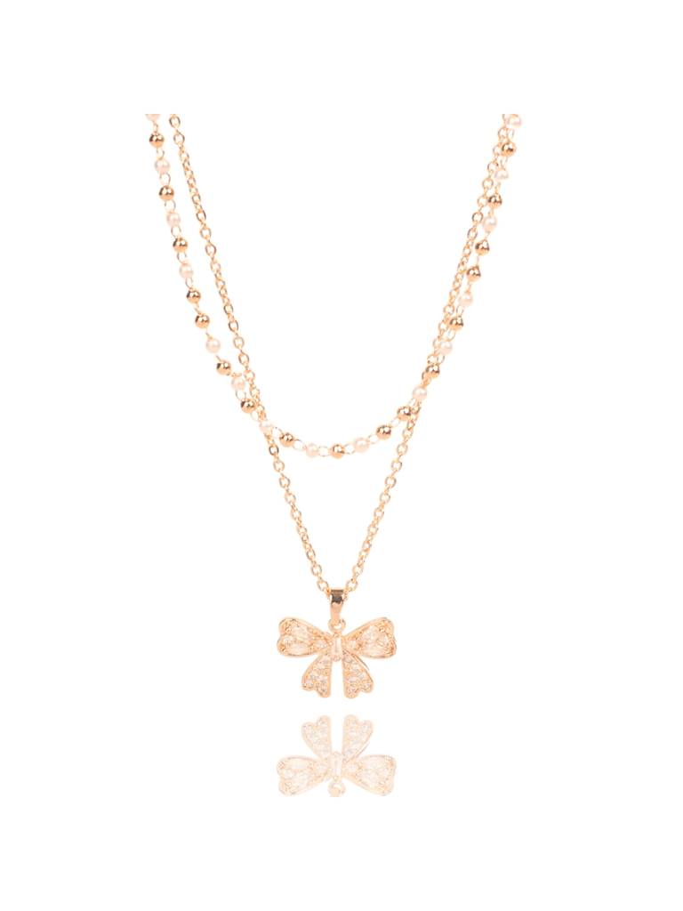 Everlasting Bloom Necklace For Women & Girls Neck Chain Jewellery Accessories : NS14407-G