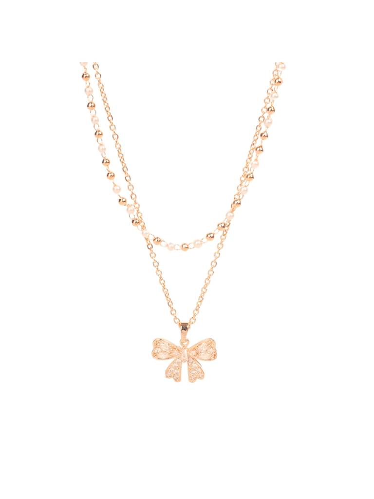 Everlasting Bloom Necklace For Women & Girls Neck Chain Jewellery Accessories : NS14407-G