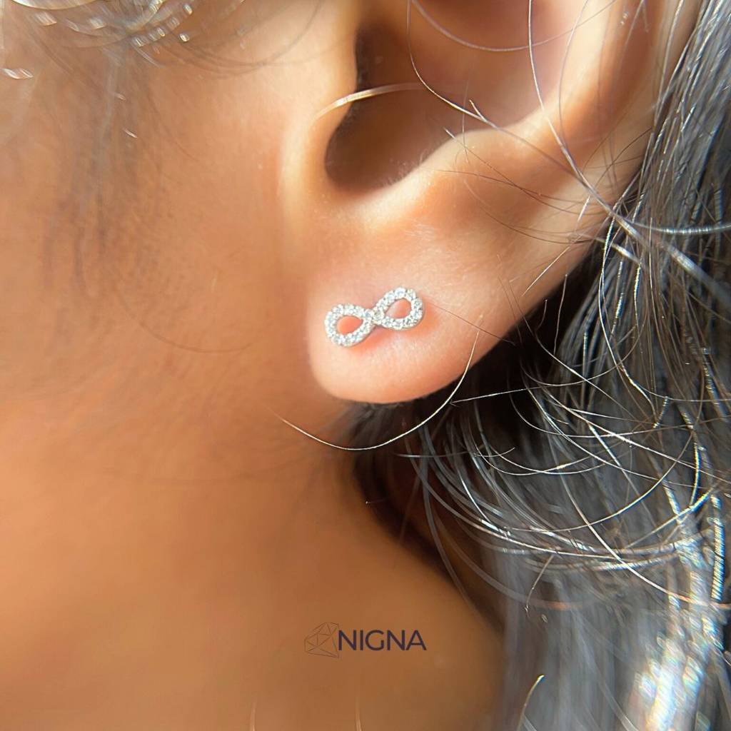 Levinika - Infinity Lab Grown Diamond Earrings : NS14LCPER118