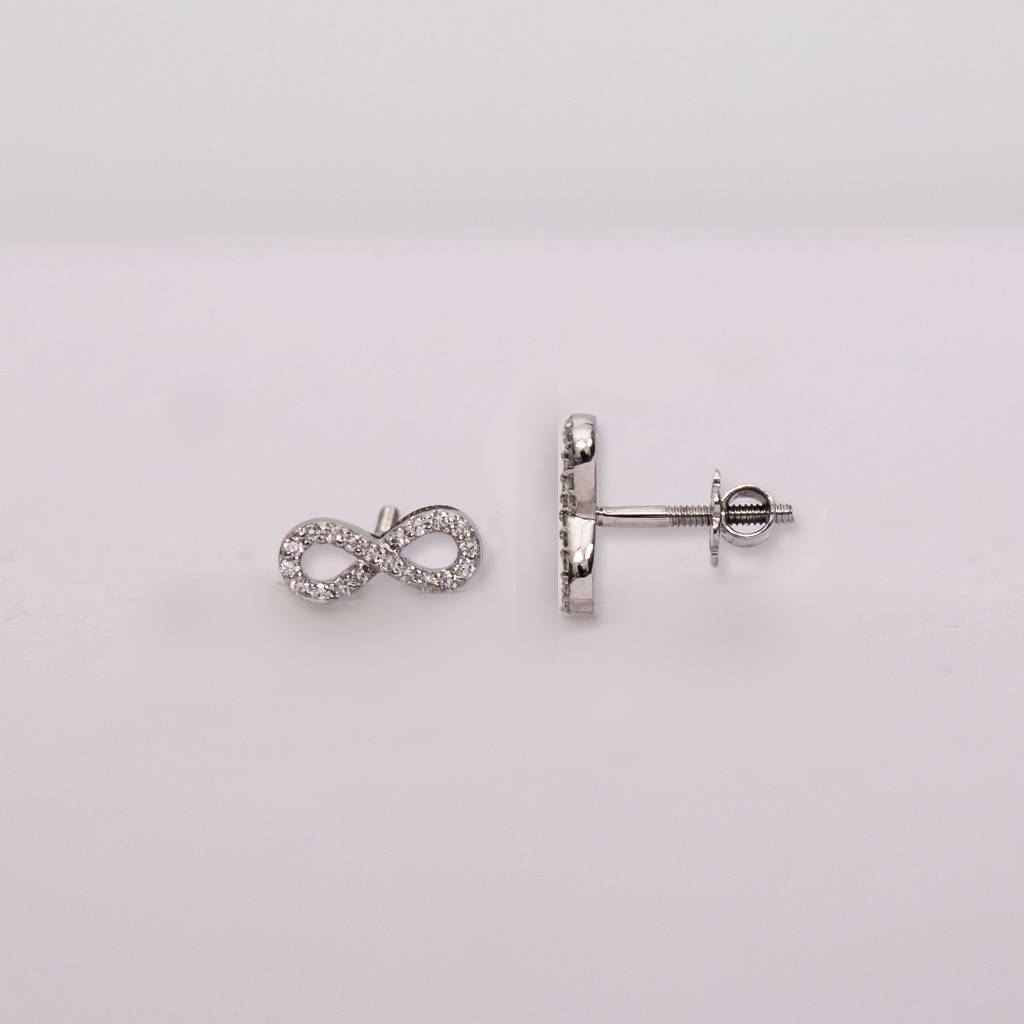 Levinika - Infinity Lab Grown Diamond Earrings : NS14LCPER118