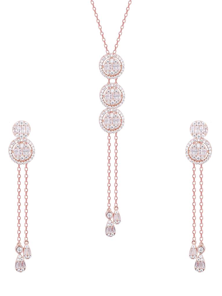 Circlet Symphony Silver Necklace Set In Silver : AFNS58