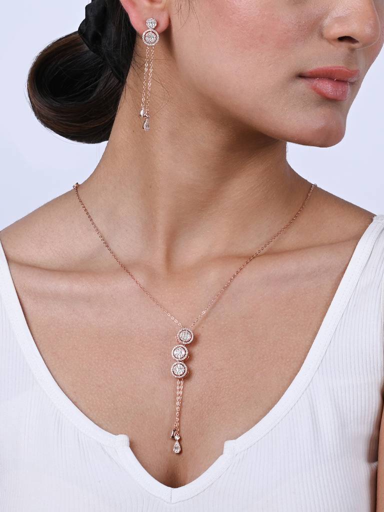 Circlet Symphony Silver Necklace Set In Silver : AFNS58