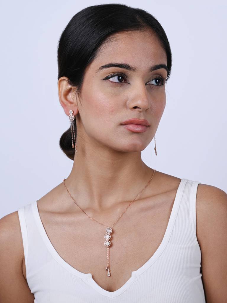 Circlet Symphony Silver Necklace Set In Silver : AFNS58