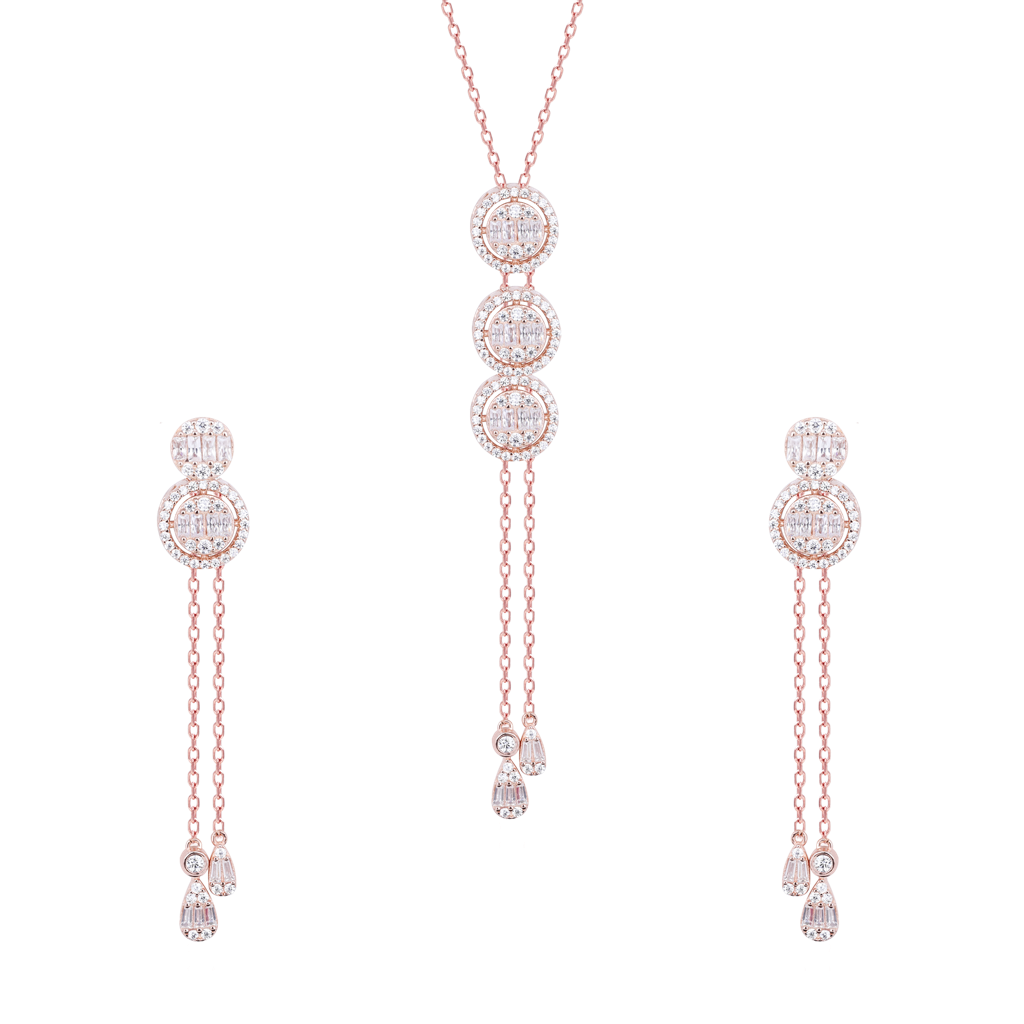Circlet Symphony Silver Necklace Set In Silver : AFNS58