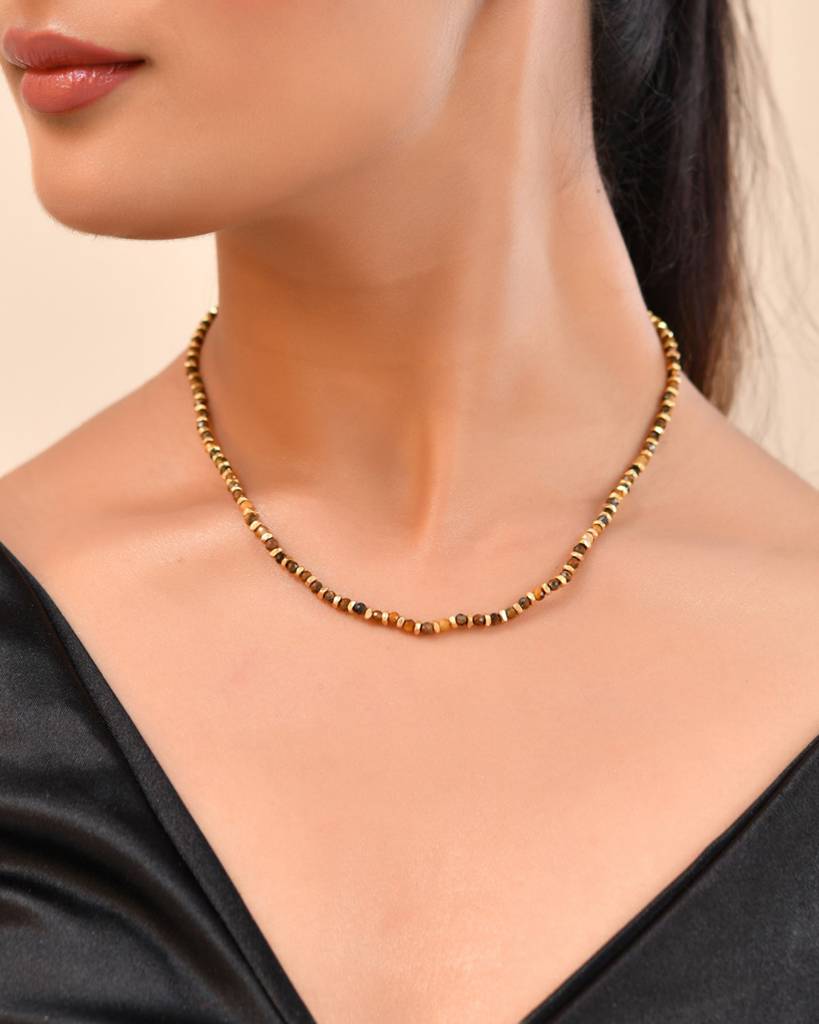 Soul Beaded Tiger Eye Necklace : NSP103(T)