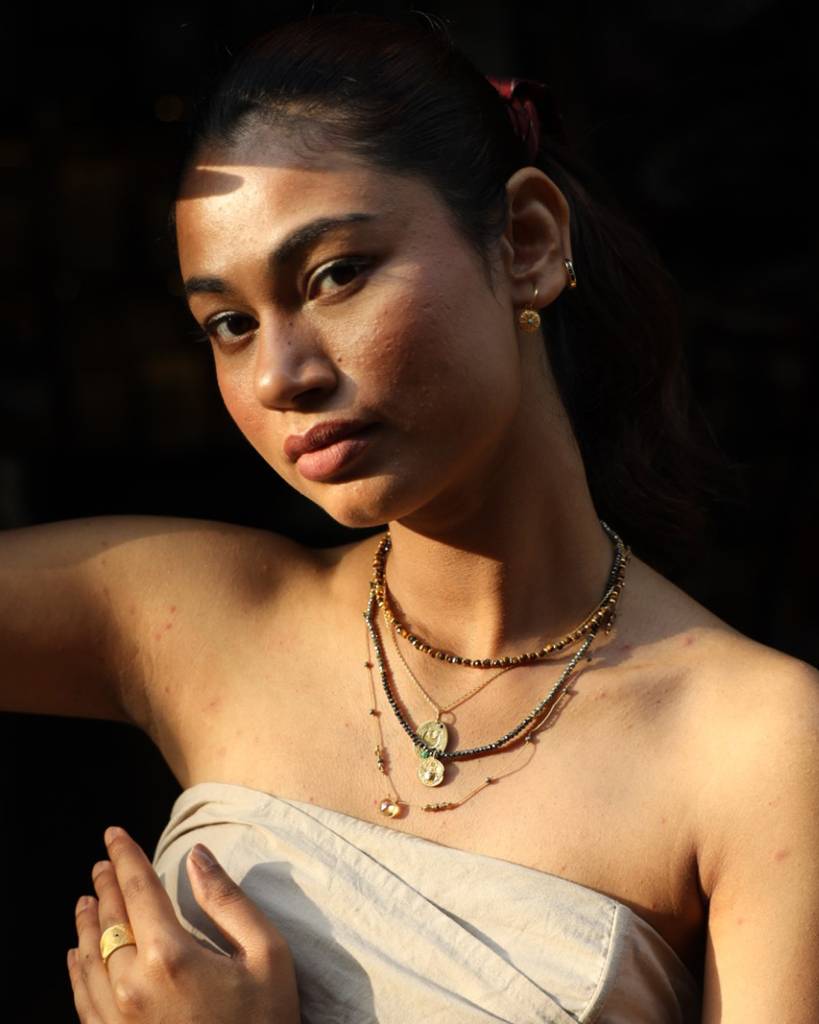 Beetle Black Pyrite Necklace : NSP241(N)