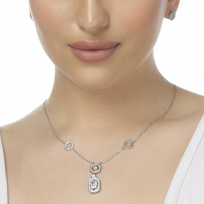 Elegant Geometry Necklace Set