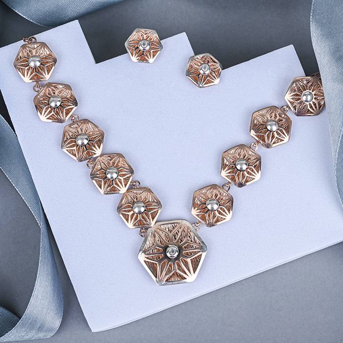 Angelic Rose Gold Necklace Set