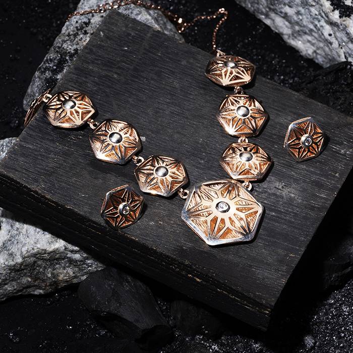 Angelic Rose Gold Necklace Set