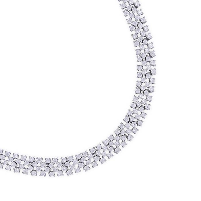 Moonrise Cz Silver Necklace Set