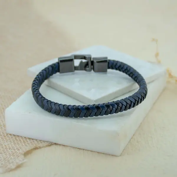 Navy Blue Braided Bracelet : B335