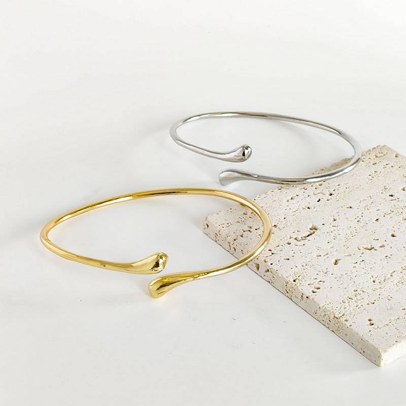 Gold/Silver Plated Anti-Tarnish Adjustable Boho Upper Open Arm Cuff Bracelet For Women : ADN0525B285S