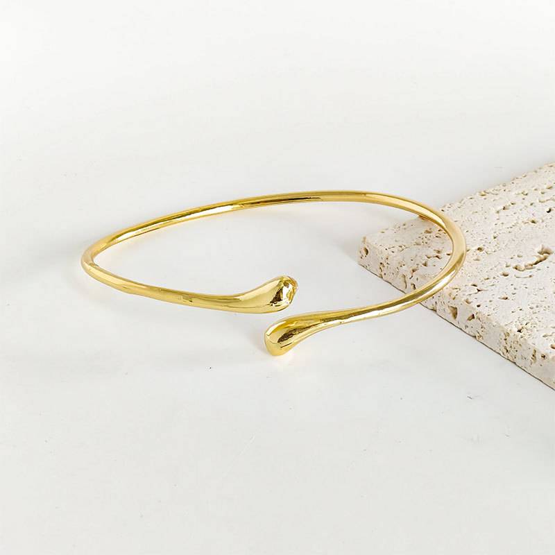 Gold/Silver Plated Anti-Tarnish Adjustable Boho Upper Open Arm Cuff Bracelet For Women : ADN0525B285G