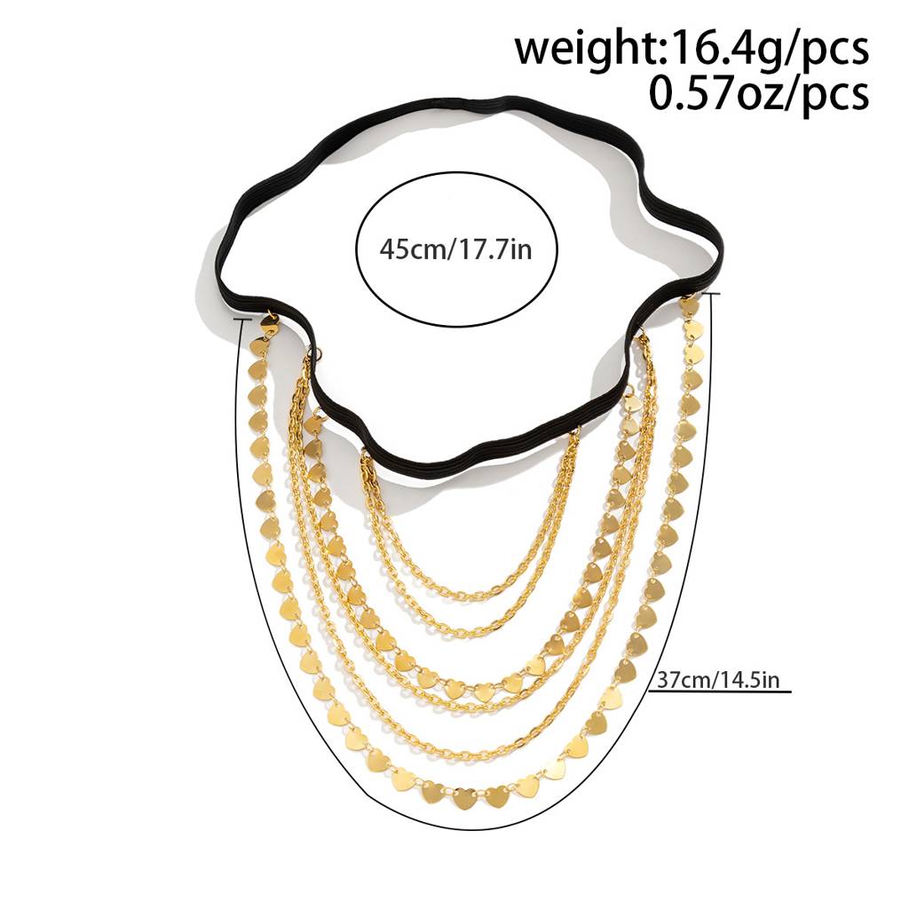 Multi-Layered Heart Thigh Chain - Single : ASX1224BJ192G