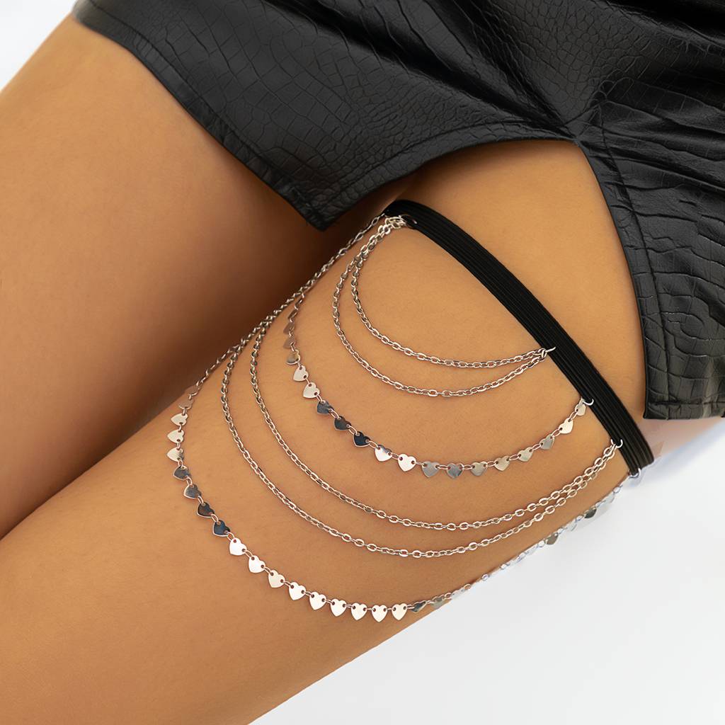 Multi-Layered Heart Thigh Chain - Single : ASX1224BJ192S