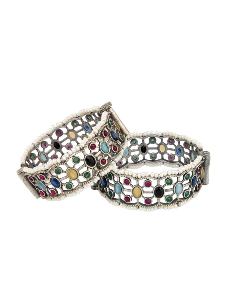 Navratna Harmony Bangle Set : OXYBAN1550