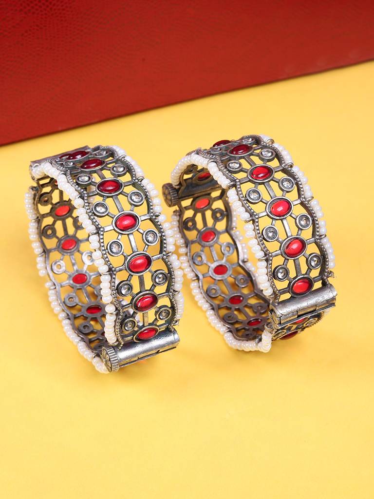 Rani Pink Harmony Bangle Set : OXYBAN1551