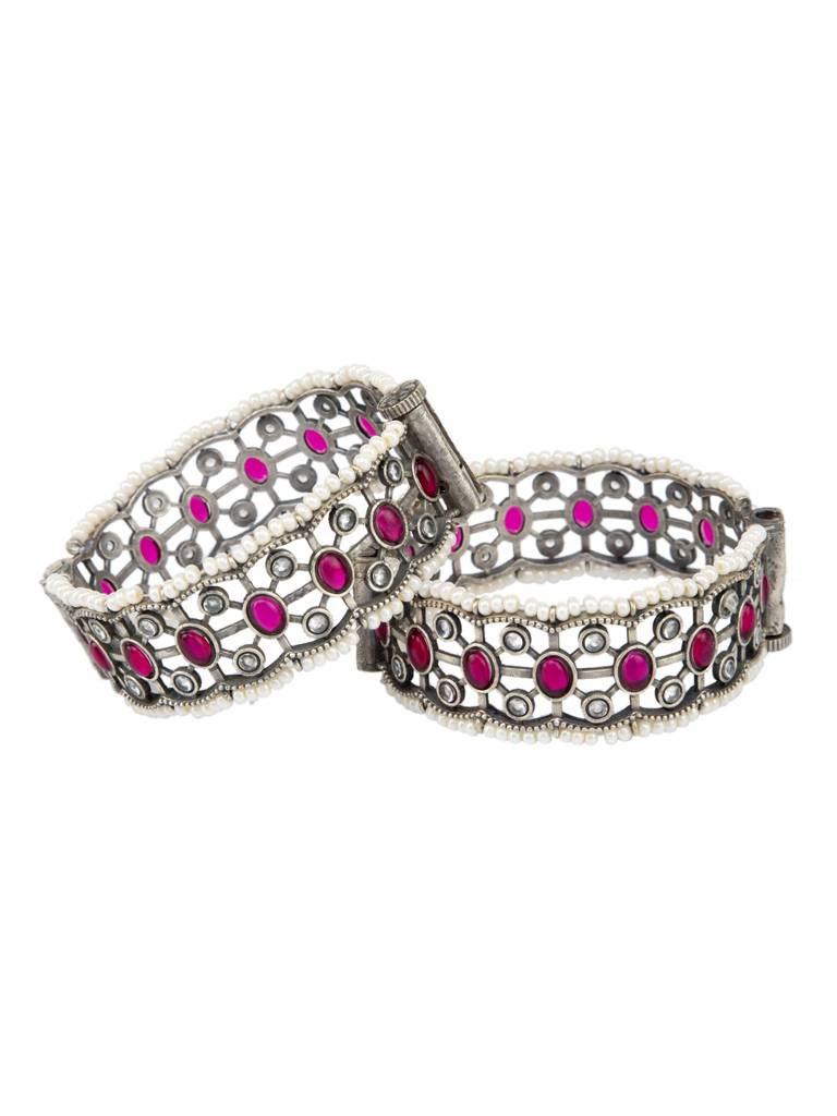 Rani Pink Harmony Bangle Set : OXYBAN1551