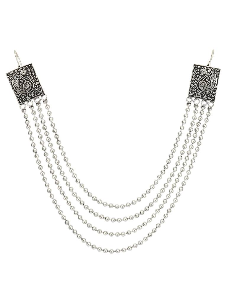 Firoza Oxidized Silver Toned Lakshay Hair Accessory : OXYHAIRACC1187