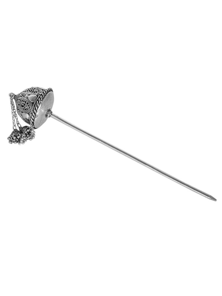 Firoza Oxidized Hemisphere Hair Stick : OXYHP1468