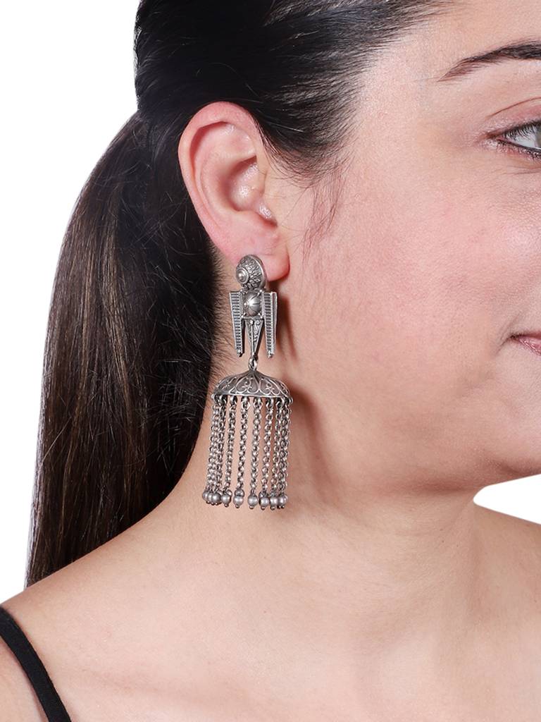Chandi Phool Jhumka : OXYJH1542