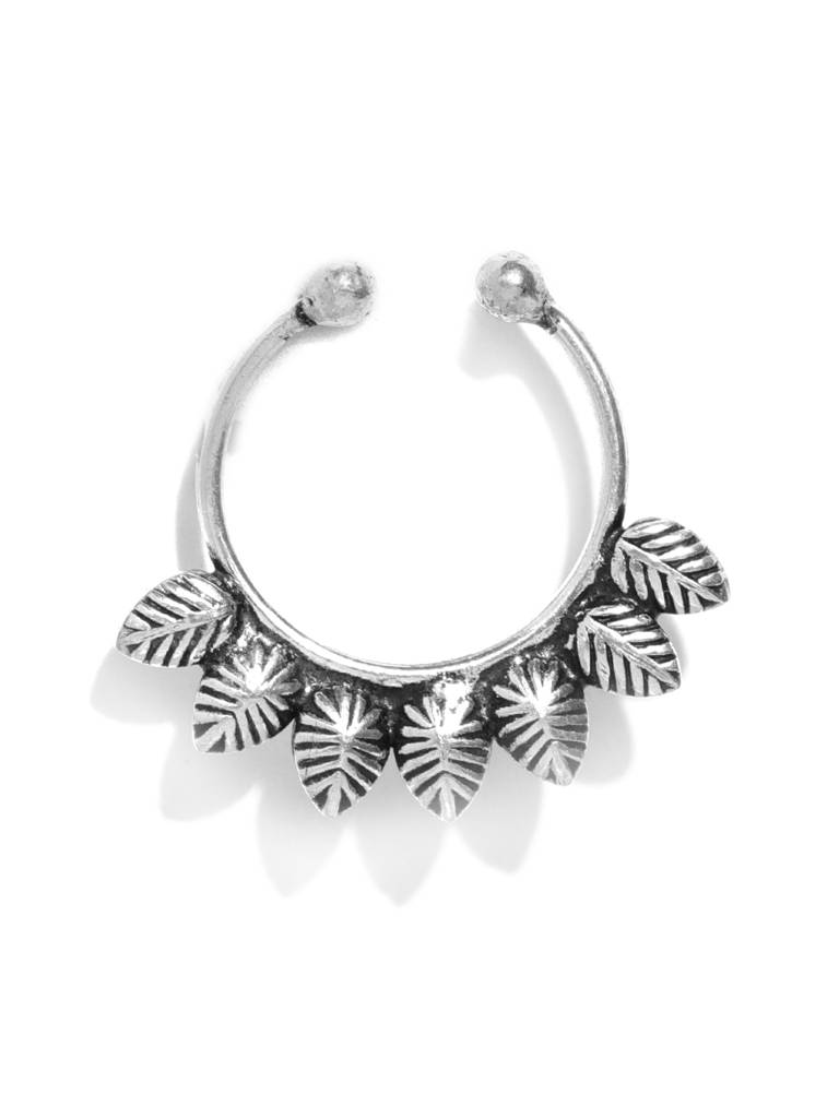 Firoza Oxidized Vaidehi Septum Ring : OXYNP554