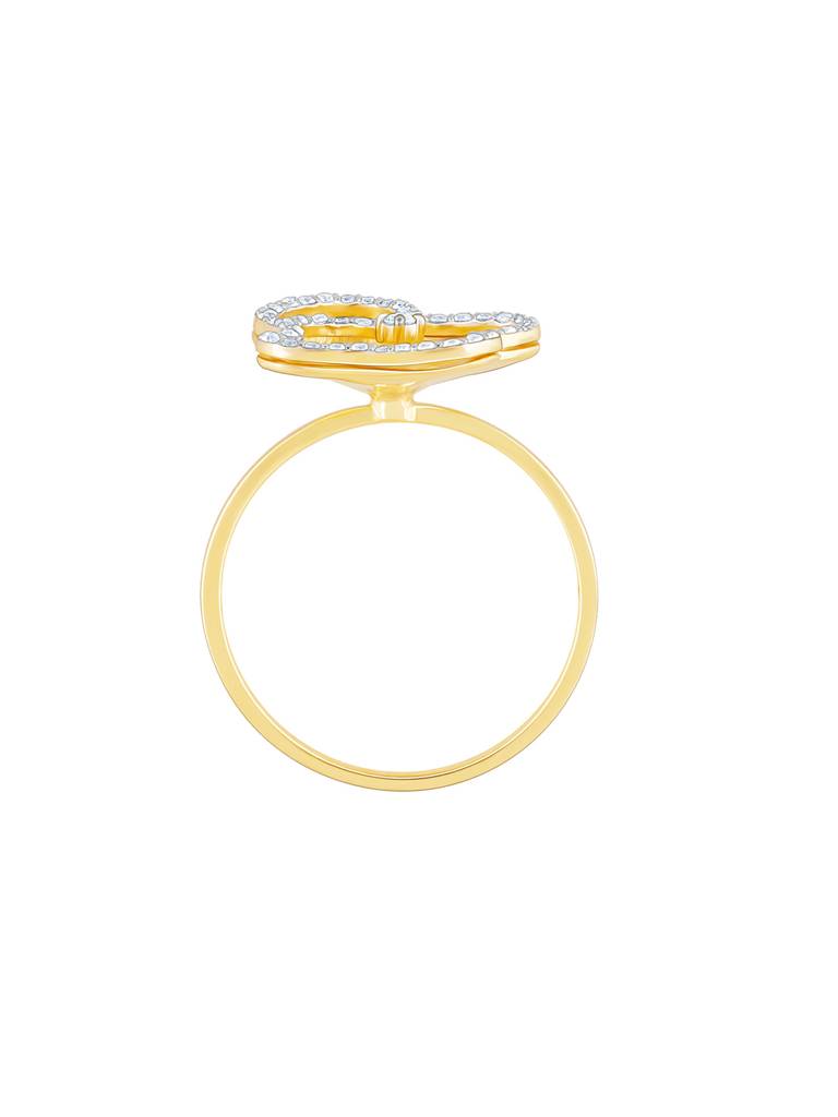 Giva 14K Yellow Gold Party Wear Statement Diamond Ring : GDLR039