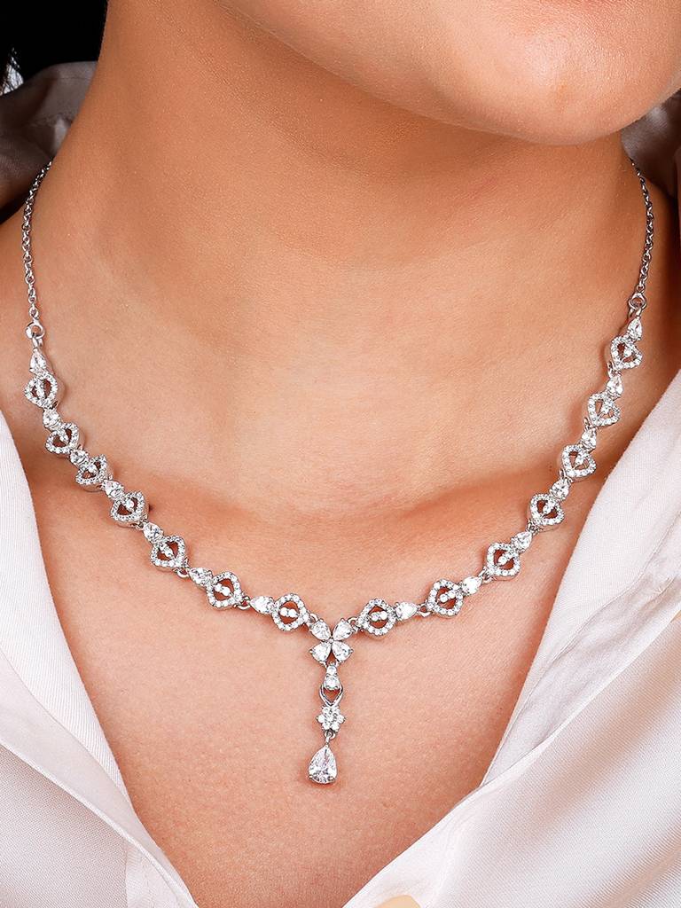 Giva 925 Sterling Silver Elegant Zircon Set