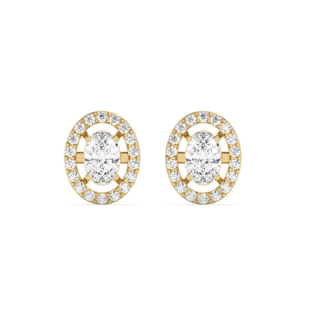 0.3 Ct Oval Stud Earring : SFJ0524ER-015