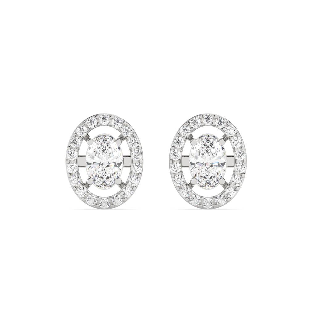 0.3 Ct Oval Stud Earring : SFJ0524ER-015